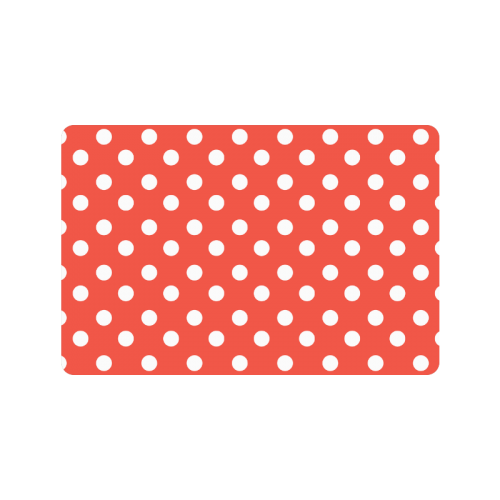 Orange Red Polka Dots
