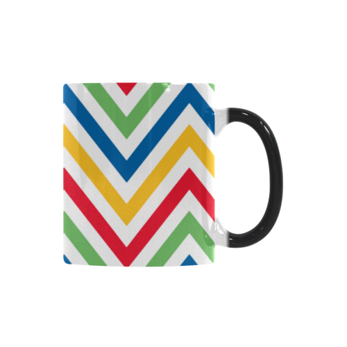 Green Red Chevron Custom Morphing Mug