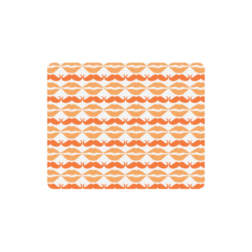 Orange Hipster Mustache and Lips