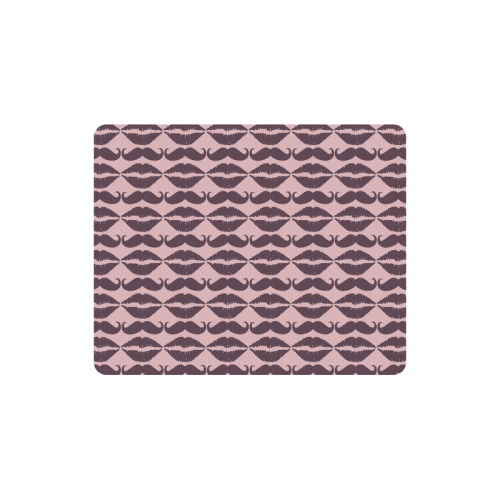 Maroon Hipster Mustache and Lips