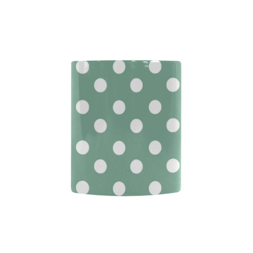 Mint Polka Dots Custom Morphing Mug