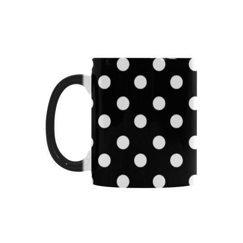 Black Polka Dots Custom Morphing Mug