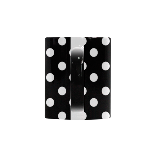 Black Polka Dots Custom Morphing Mug