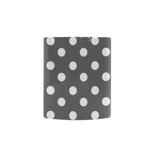 Gray Polka Dots Custom Morphing Mug