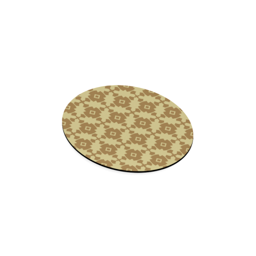 Earth Gold geometric Round Coaster