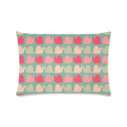 Colorful Snails Pattern Custom Rectangle Pillow Case 16"x24" (one side)