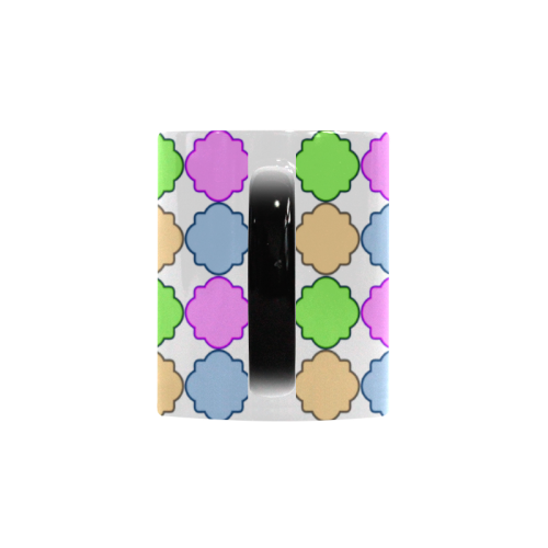 Bright Pastel Geometric Quatrefoil Custom Morphing Mug