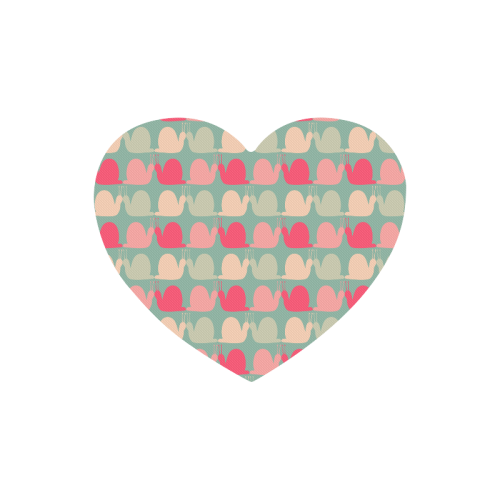 Colorful Snails Pattern Heart-shaped Mousepad