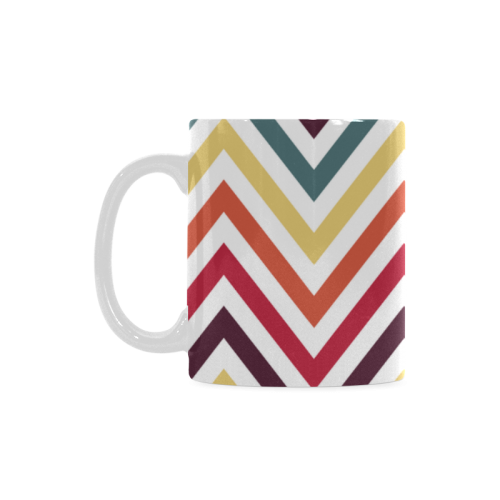 Colorful Modern Chevron White Mug(11OZ)