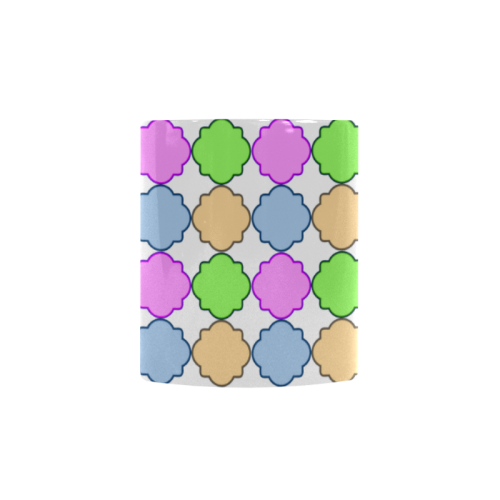 Bright Pastel Geometric Quatrefoil Custom Morphing Mug