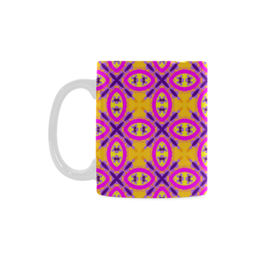Chic Pink Pattern White Mug(11OZ)