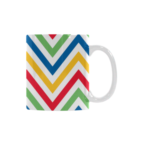 Green Red Chevron White Mug(11OZ)