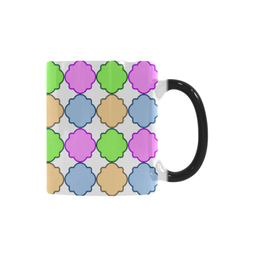 Bright Pastel Geometric Quatrefoil Custom Morphing Mug