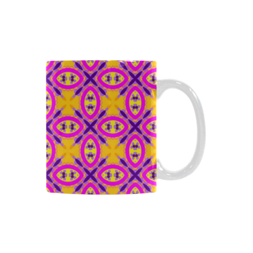 Chic Pink Pattern White Mug(11OZ)