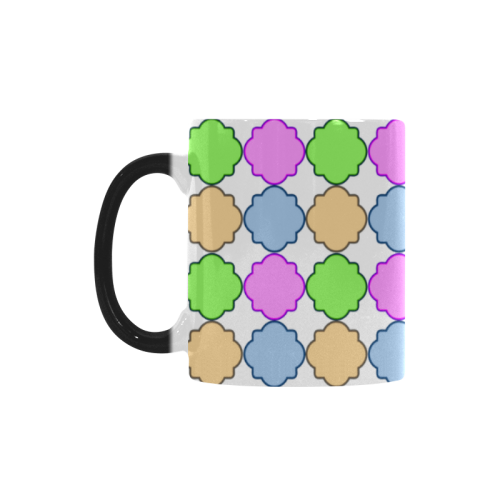Bright Pastel Geometric Quatrefoil Custom Morphing Mug