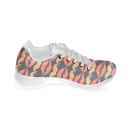 Orange Charcoal Hipster Mustache and Lips