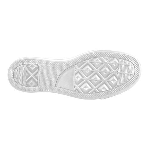 Dark tan Geometric Tile Pattern Women's Slip-on Canvas Shoes (Model 019)