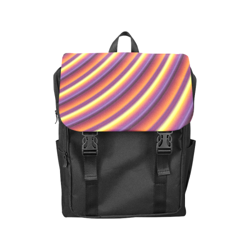 Glossy Colorful Gradient Stripes Casual Shoulders Backpack (Model 1623)