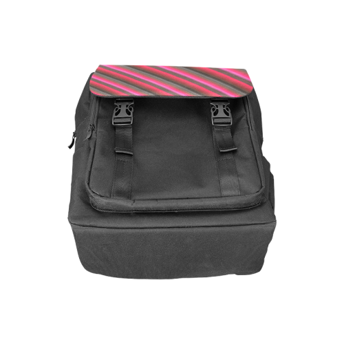 Glossy Red Gradient Stripes Casual Shoulders Backpack (Model 1623)