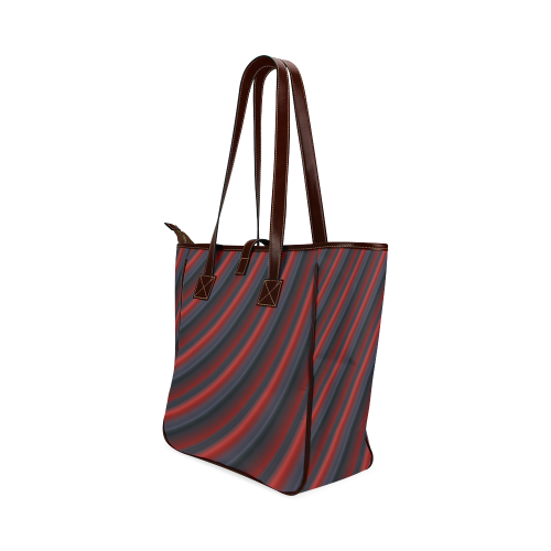 Glossy Red Gradient Stripes Classic Tote Bag (Model 1644)