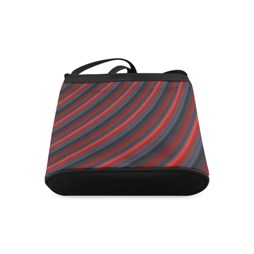 Glossy Red Gradient Stripes Crossbody Bags (Model 1613)