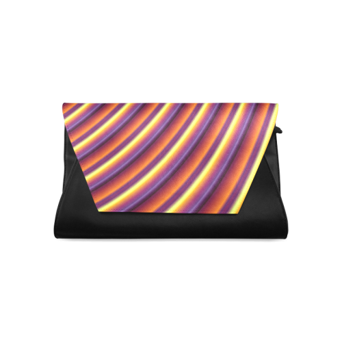 Glossy Colorful Gradient Stripes Clutch Bag (Model 1630)