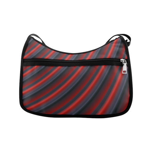 Glossy Red Gradient Stripes Crossbody Bags (Model 1616)