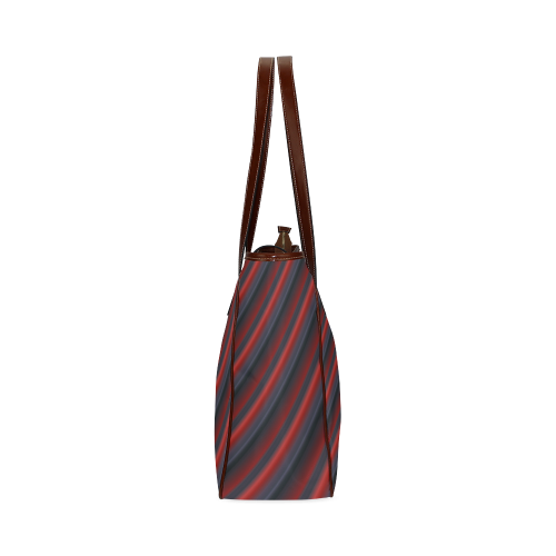 Glossy Red Gradient Stripes Classic Tote Bag (Model 1644)