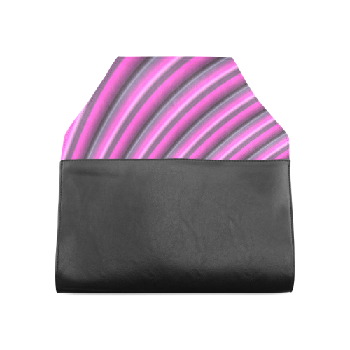 Glossy Pink Gradient Stripes Clutch Bag (Model 1630)