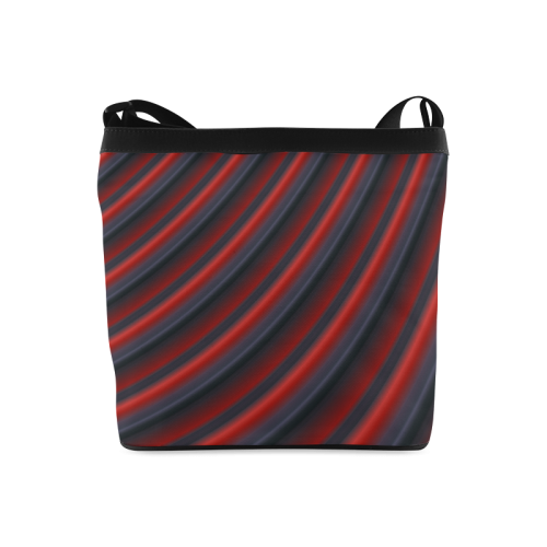 Glossy Red Gradient Stripes Crossbody Bags (Model 1613)