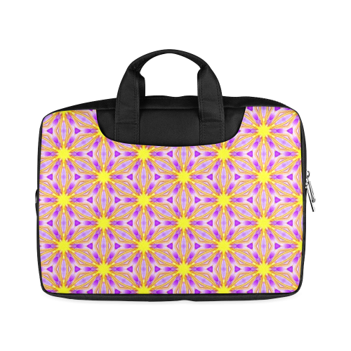 Yellow Magenta Geometric Tile Floral Pattern