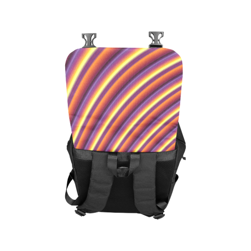 Glossy Colorful Gradient Stripes Casual Shoulders Backpack (Model 1623)