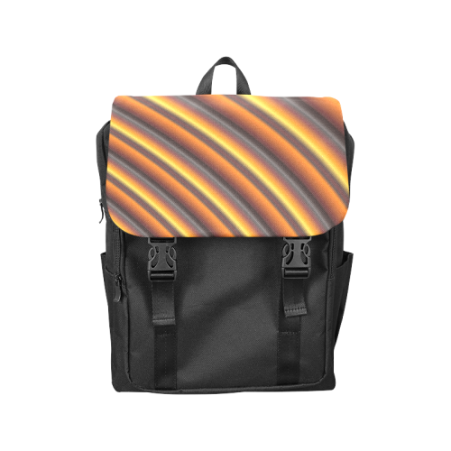 Glossy Honey Caramel Gradient Stripes Casual Shoulders Backpack (Model 1623)