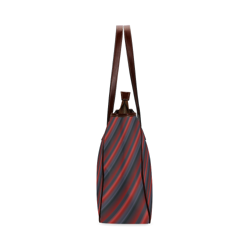 Glossy Red Gradient Stripes Classic Tote Bag (Model 1644)