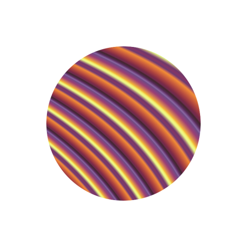 Glossy Colorful Gradient Stripes Round Mousepad