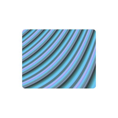 Glossy Light Blue Gradient Stripes Rectangle Mousepad