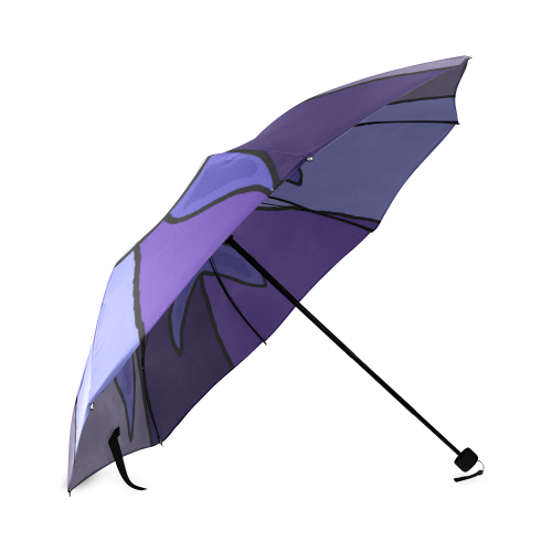Funny Grinning Shark Abstract Art Foldable Umbrella (Model U01)