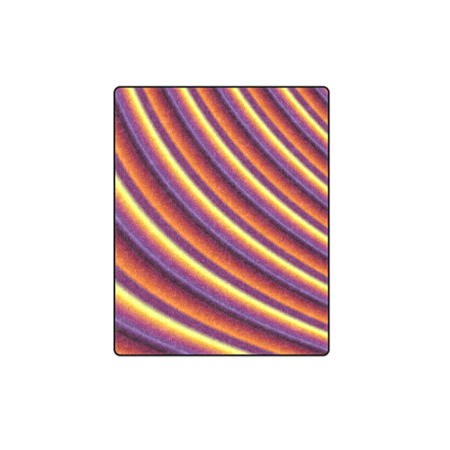 Glossy Colorful Gradient Stripes Blanket 40"x50"
