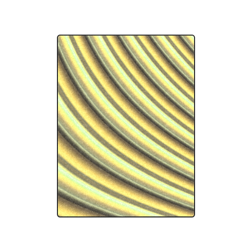 Glossy Yellow Gradient Stripes Blanket 50"x60"