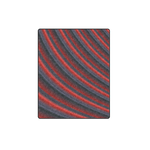 Glossy Red Gradient Stripes Blanket 40"x50"