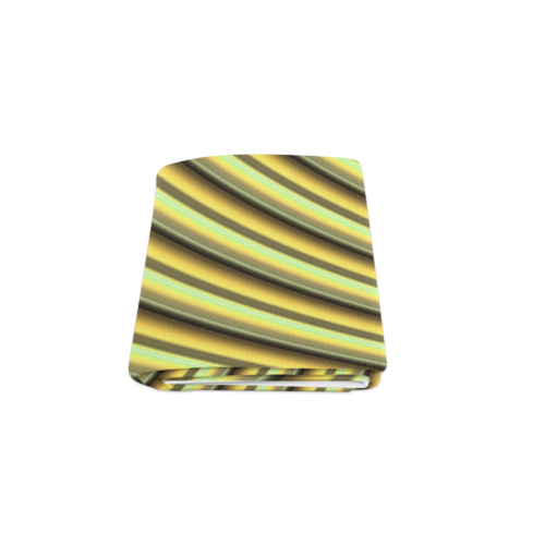 Glossy Yellow Gradient Stripes Blanket 50"x60"