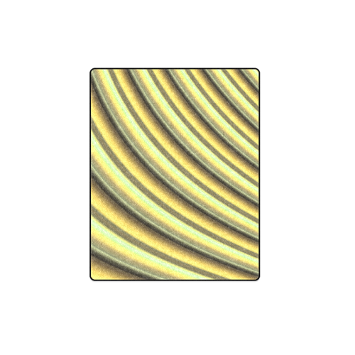 Glossy Yellow Gradient Stripes Blanket 40"x50"
