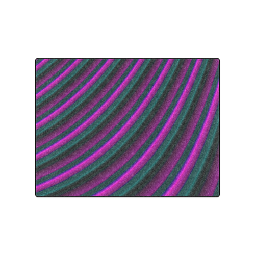 Glossy Purple Gradient Stripes Blanket 50"x60"