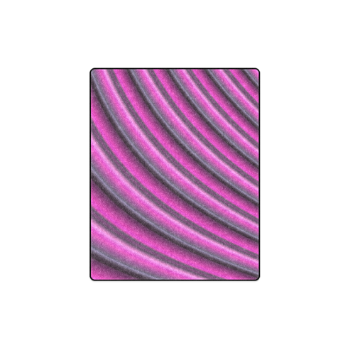 Glossy Pink Gradient Stripes Blanket 40"x50"