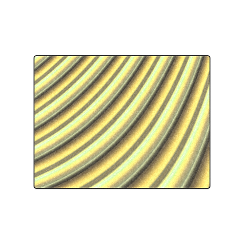 Glossy Yellow Gradient Stripes Blanket 50"x60"