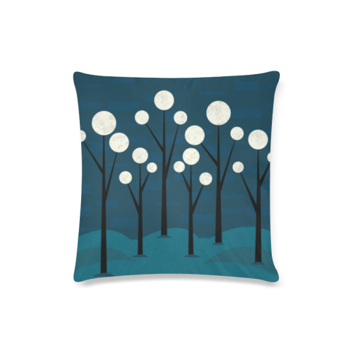 Moon Forest Custom Zippered Pillow Case 16"x16"(Twin Sides)