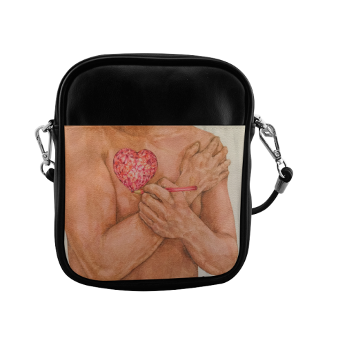 Embrace Love Drawing Sling Bag (Model 1627)