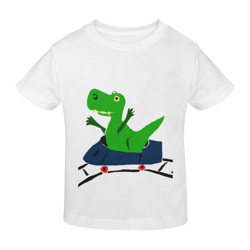 Funny T-Rex Dinosaur Riding Roller Coaster