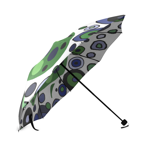 Funny Hippo Abstract Art Foldable Umbrella (Model U01)