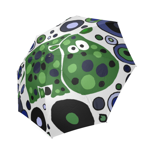 Funny Hippo Abstract Art Foldable Umbrella (Model U01)
